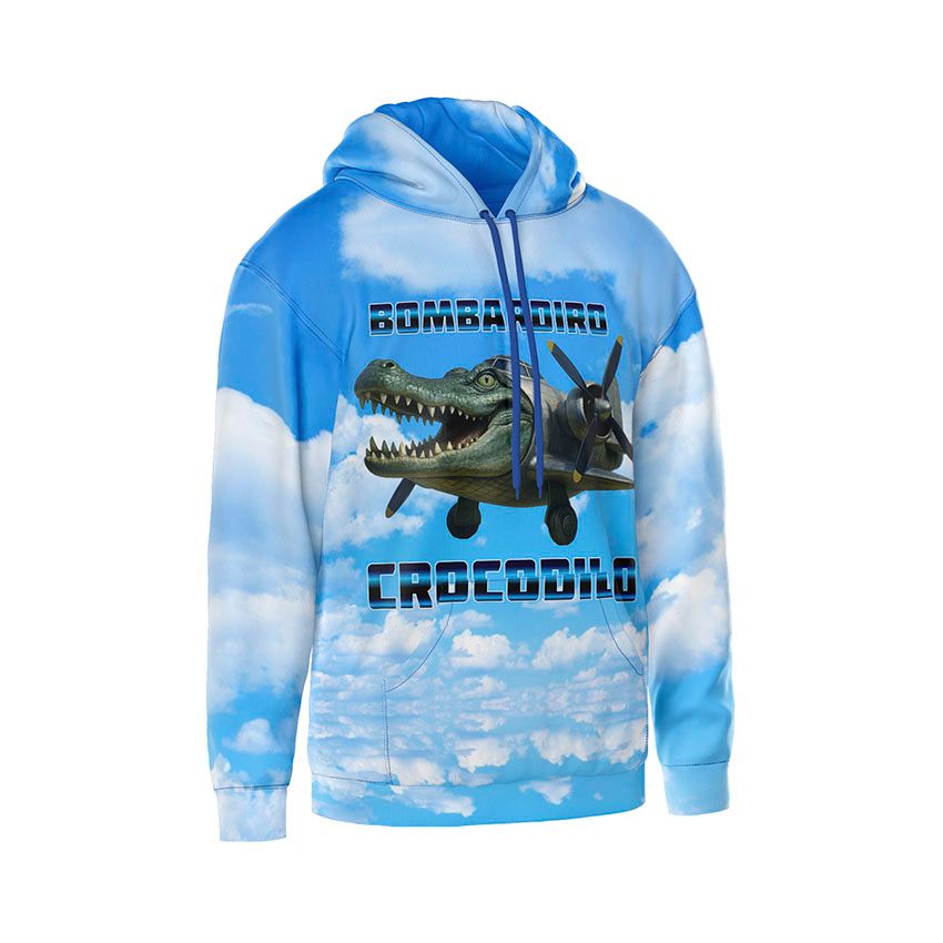 Худі чоловіче Бомбардиро Крокодило Монстр у небі Bombardiro Crocodilo Sky Monster