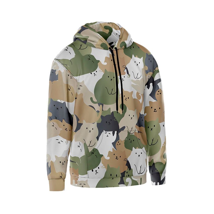 Худі чоловіче Котячий камуфляж Cat camouflage