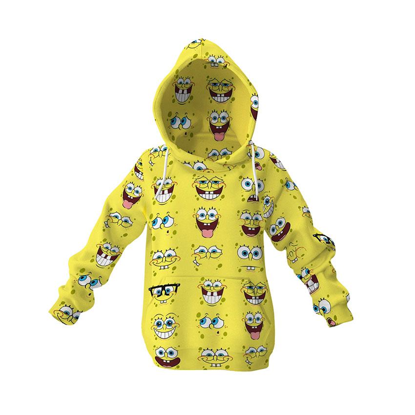 Худі дитяче «Губка Боб Веселий патерн SpongeBob Happy Pattern»