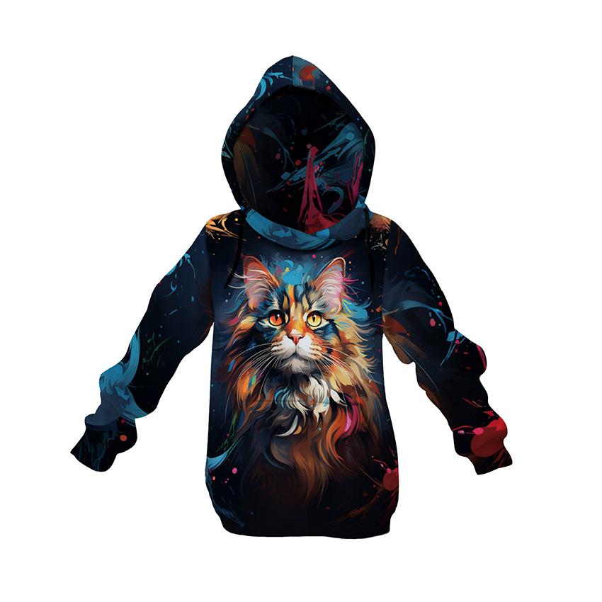 Худі дитяче «Котик Яскраві кольори Cat Bright Colors»