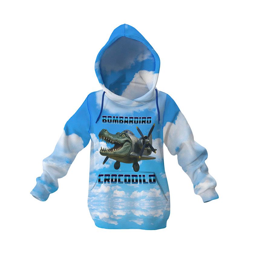 Худі дитяче Бомбардиро Крокодило Монстр у небі Bombardiro Crocodilo Sky Monster