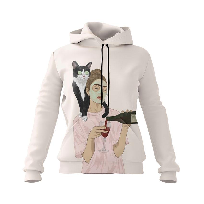 Худі жіноче «Дівчина і кіт Girl and cat»