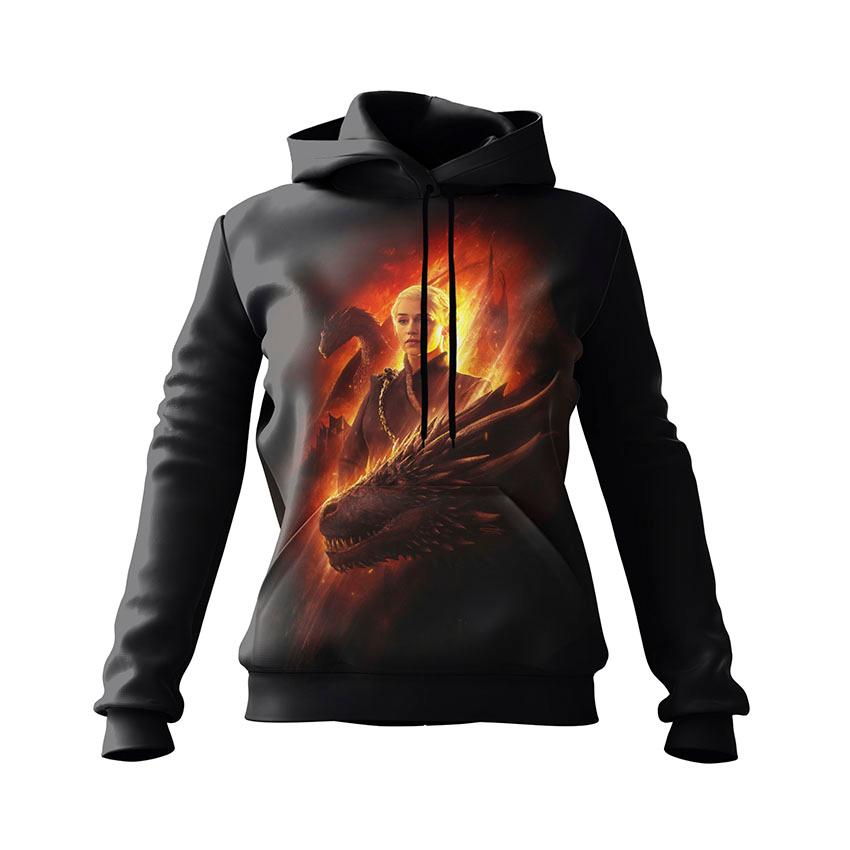Худі жіноче «Гра Престолів Денеріс Тарґеріен з драконами Game of Thrones Daenerys Targaryen with dragons»