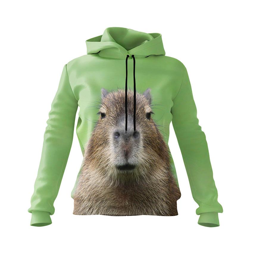 Худі жіноче «Капібара в зелені Capybara in Green»