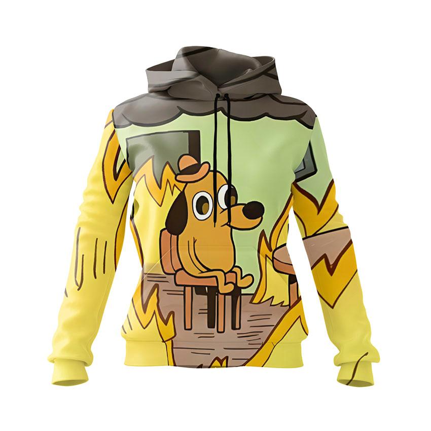 Худі жіноче «Пес у вогні Dog in Flames»