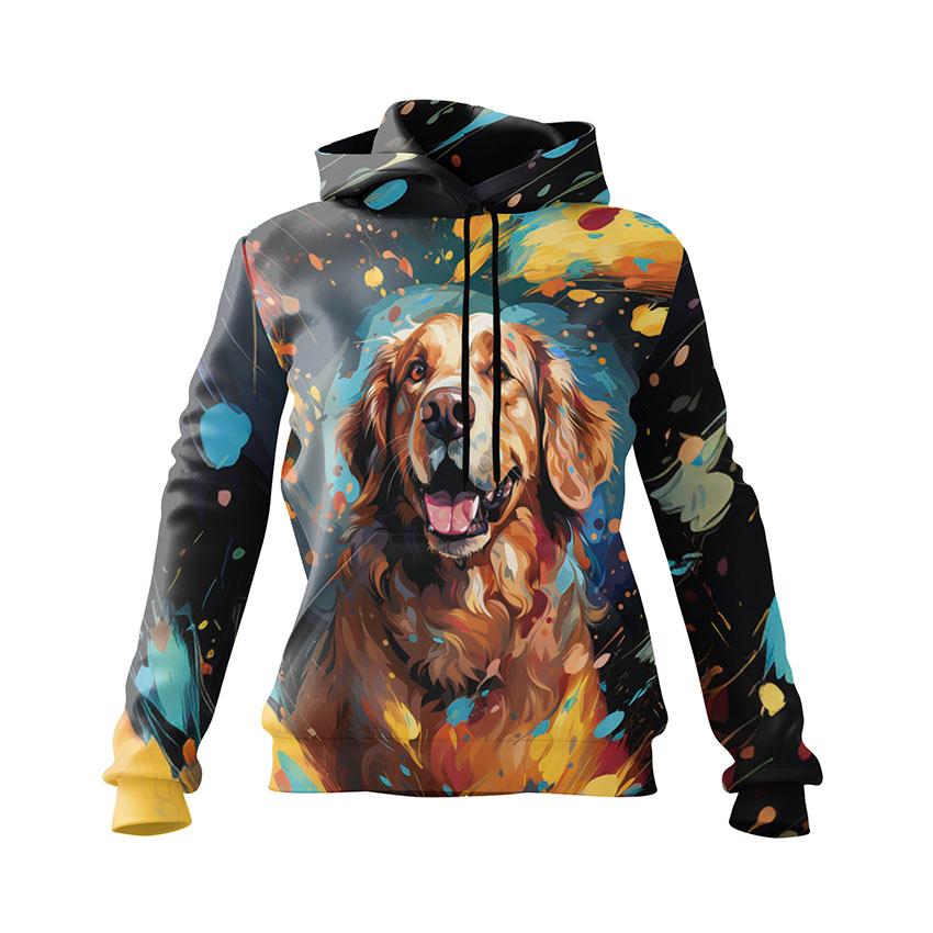Худі жіноче «Ретривер у фарбах Retriever in colors»