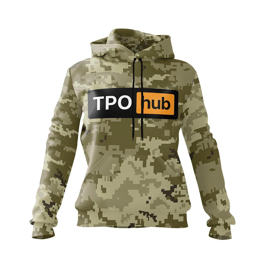 Худі жіноче «ТрО Hub Сила України Power of Ukraine Camouflage»