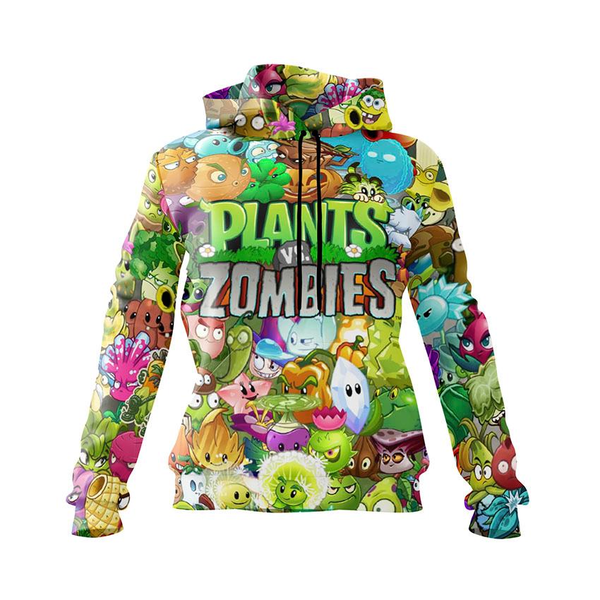 Худі жіноче «Весела Битва Рослини проти зомбі Fun Battle Plants vs Zombies»