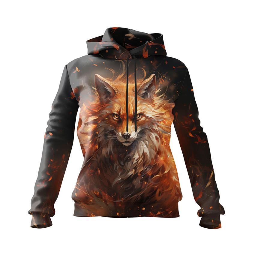 Худі жіноче «Вогняна лисиця Арт Fire fox Art»