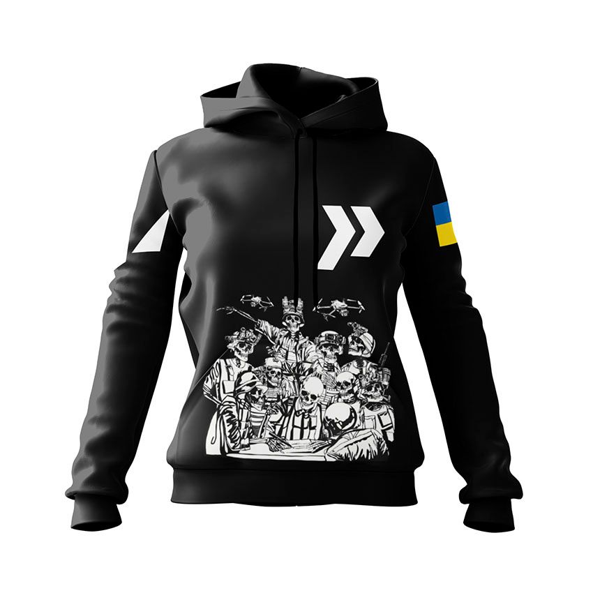 Худі жіноче 413-й окремий батальйон безпілотних систем «Рейд» Команда безсмертних Undead Squad