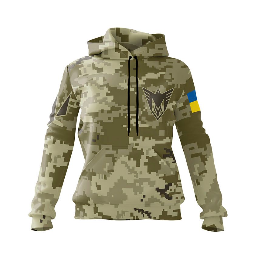 Худі жіноче 9-та окрема бригада безпілотних систем Камуфляж Camouflage
