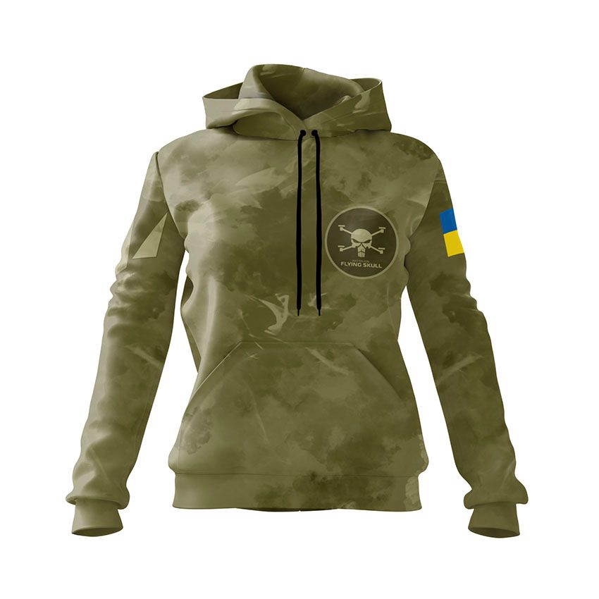 Худі жіноче Батальйон «Flying Skull» Тактичний стиль Tactical style