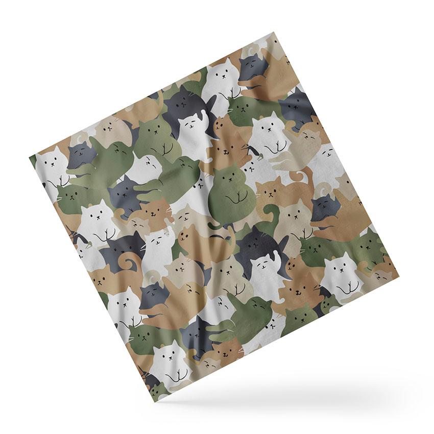 Хустка Котячий камуфляж Cat camouflage