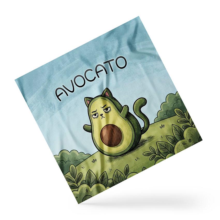 Хустка Втомлений Авокадо кіт Tired Avocado Cat