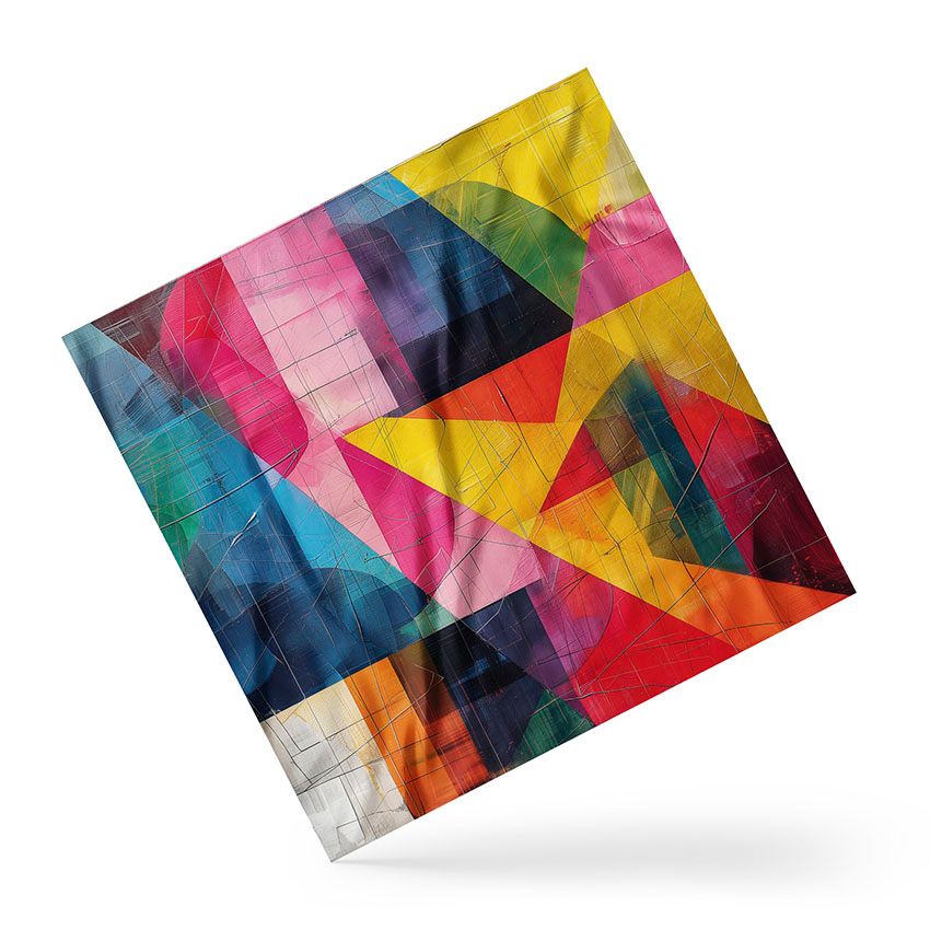 Handkerchief Colorful figures Abstract background Colorful figures Abstract background