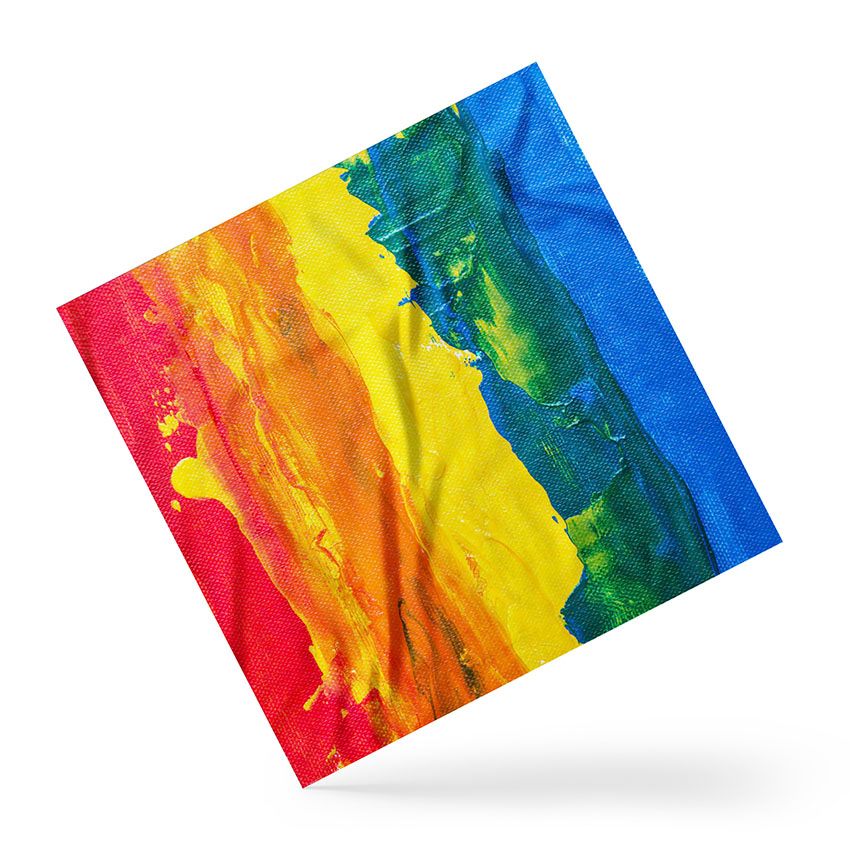 Scarf, Oil Paint, Rainbow