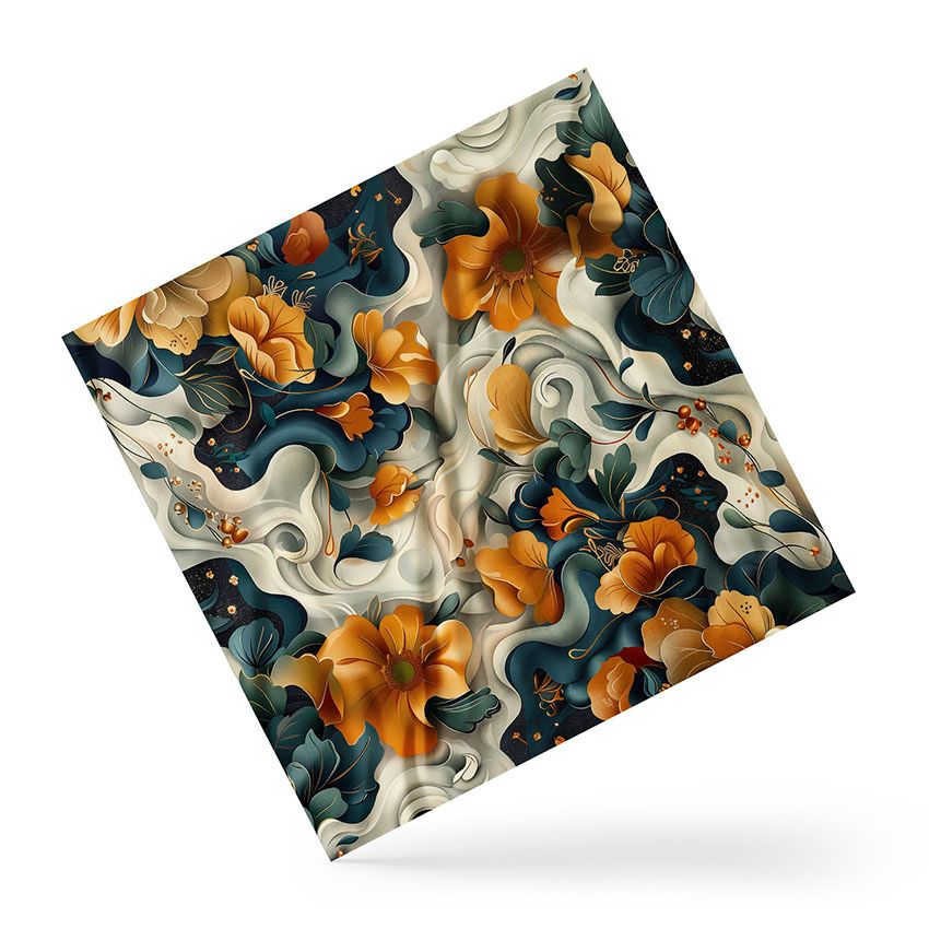Хустка Золоті квіти Візерунок Golden flowers Pattern
