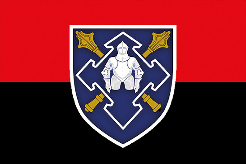 Прапор Командування Сил логістики Збройних сил України (КСЛ ЗС) червоно-чорний