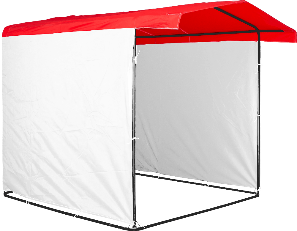 Торговий намет Ф20 1.5x1.5 червоно-білий Економ