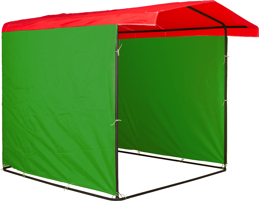 Торговий намет Ф20 1.5x1.5 червоно-зелений Економ