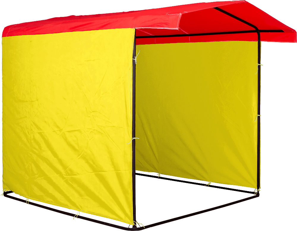 Торговий намет Ф20 1.5x1.5 червоно-жовтий Економ