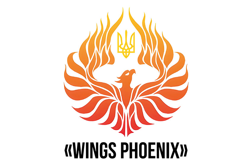 Прапор волонтерської організації «Крила-Фенікса»