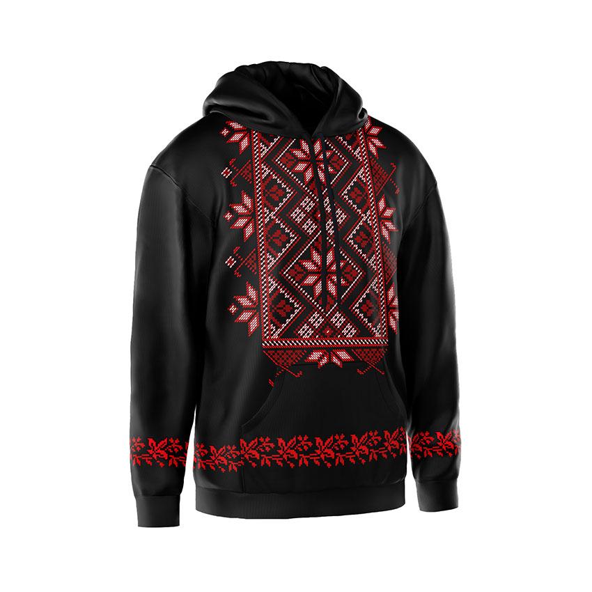 Квіткова вишиванка Червоно чорна Floral embroidery Red and Black