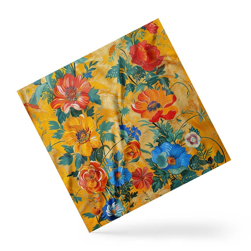 Хустка Квіти Фарба Розпис Flowers Paint Painting