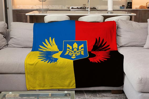 Плед «Янголи України з гербом (трансформер)»