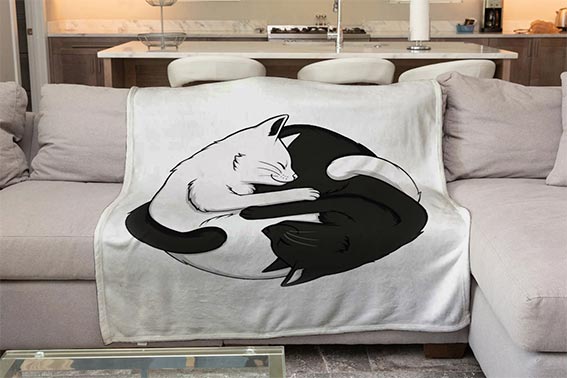 Плед «Коти Інь-Янь»