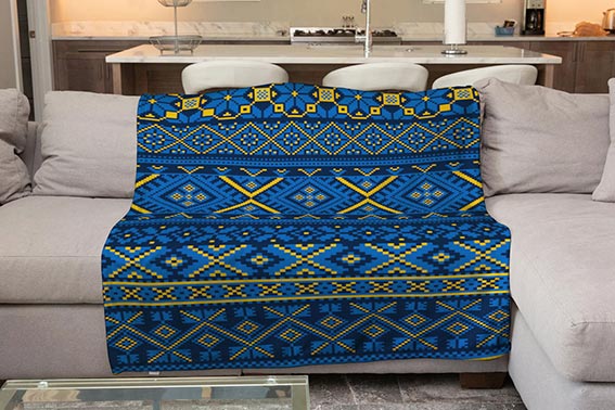 Плед «Синьо-жовта вишиванка»