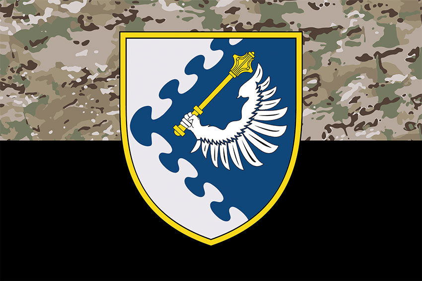 Прапор повітряного командування «Захід» (ПвК «Захід») камуфляж чорний