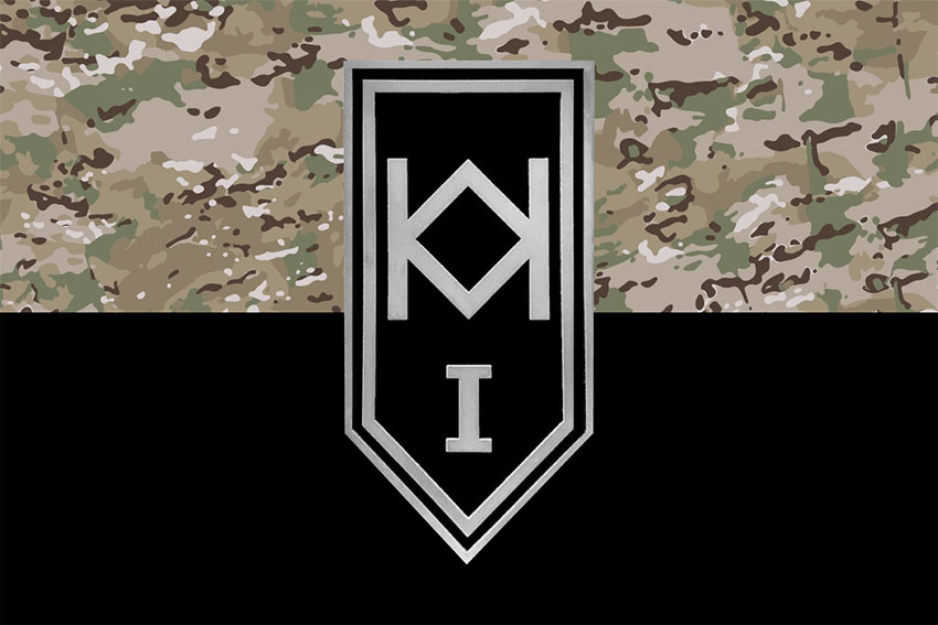 Прапор 1 механізованого батальйона 3 ОШБр ЗСУ камуфляж-чорний