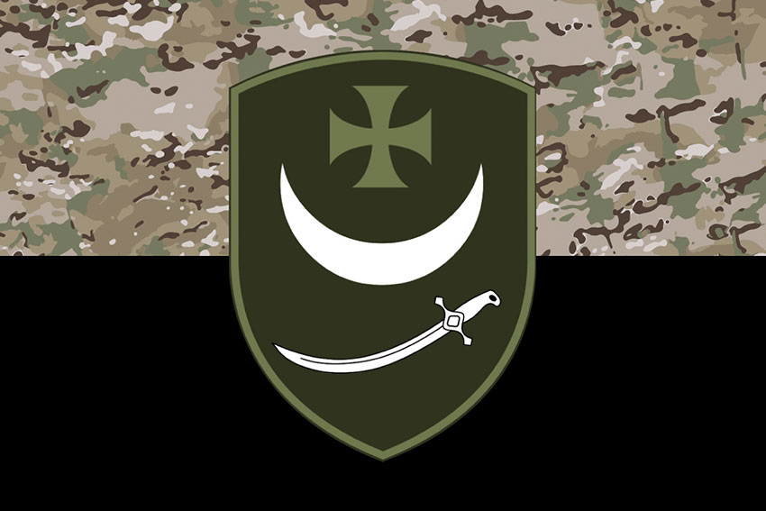 Прапор 1 Президентської БрОП імені Петра Дорошенка «Буревій» НГУ камуфляж-чорний