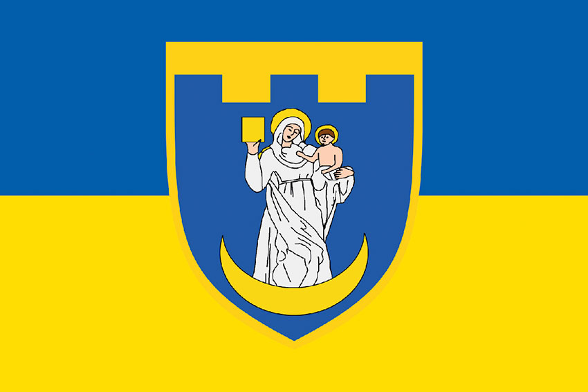 Прапор 117 окремої бригади територіальної оборони (117 ОБрТрО) ЗСУ синьо-жовтий