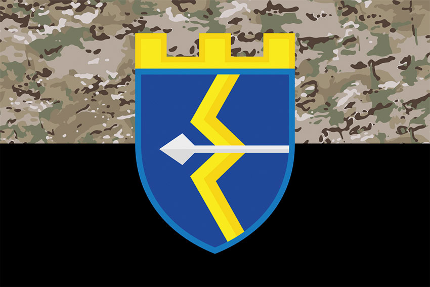 Прапор 130 окремого Батальйону територіальної обороны (130 ОБТрО) ЗСУ камуфляж-чорний