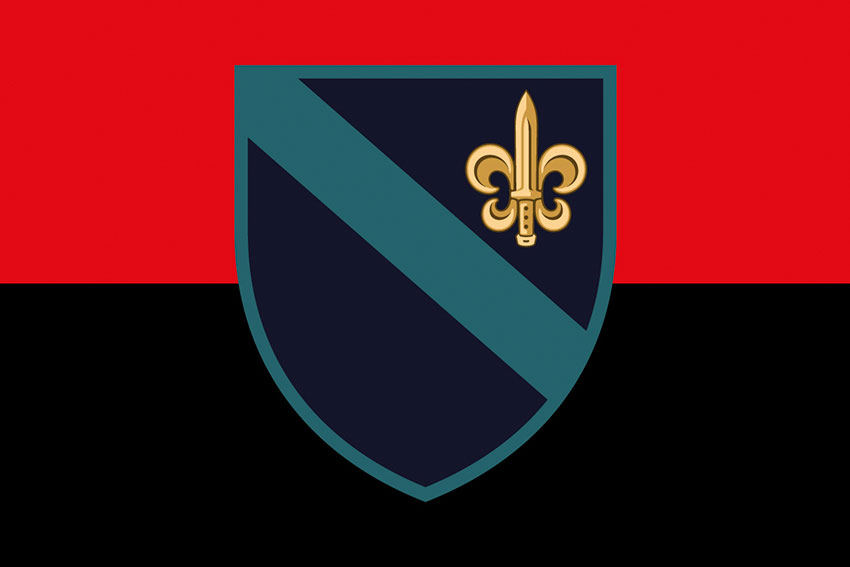 Прапор 140 ОРБ (окремий розвідувальний батальйон) червоно-чорний