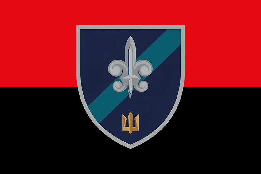 Прапор 140 окремого розвідувального батальйону (140 ОРБ) ВМС ЗСУ червоно-чорний