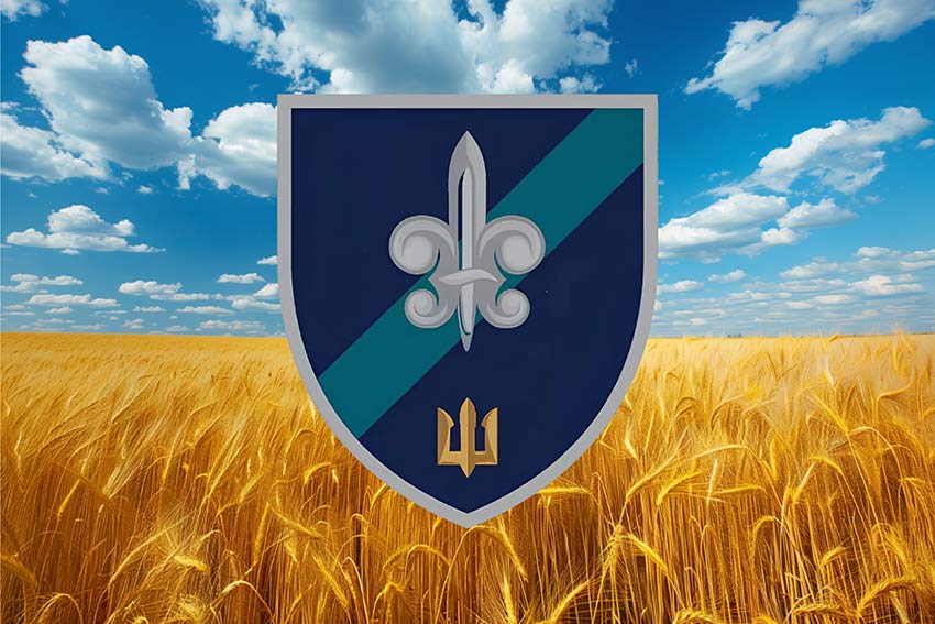 Прапор 140 окремого розвідувального батальйону (140 ОРБ) ВМС ЗСУ пшеничне поле