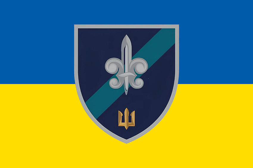 Прапор 140 окремого розвідувального батальйону (140 ОРБ) ВМС ЗСУ синьо-жовтий