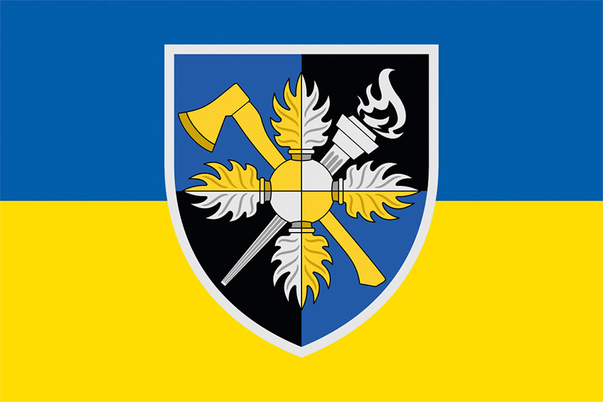 Прапор 143 об’єднаного навчально-тренувального центру (143 ОНТЦ) ЗСУ синьо-жовтий