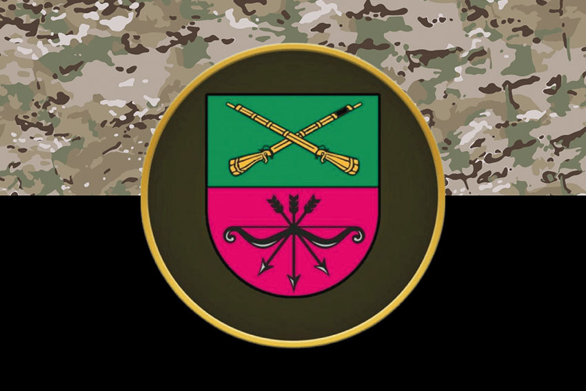 Прапор 15 БрОП (бригада оперативного призначення) імені Богдана Завади НГУ камуфляж-чорний