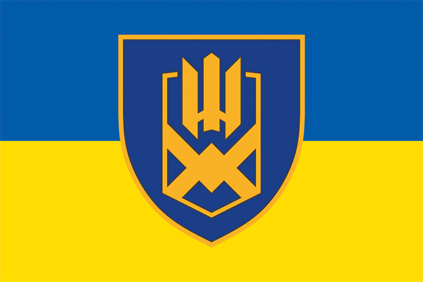 Прапор 153 окремої механізованої бригади (153 ОМБр) СВ ЗСУ синьо-жовтий