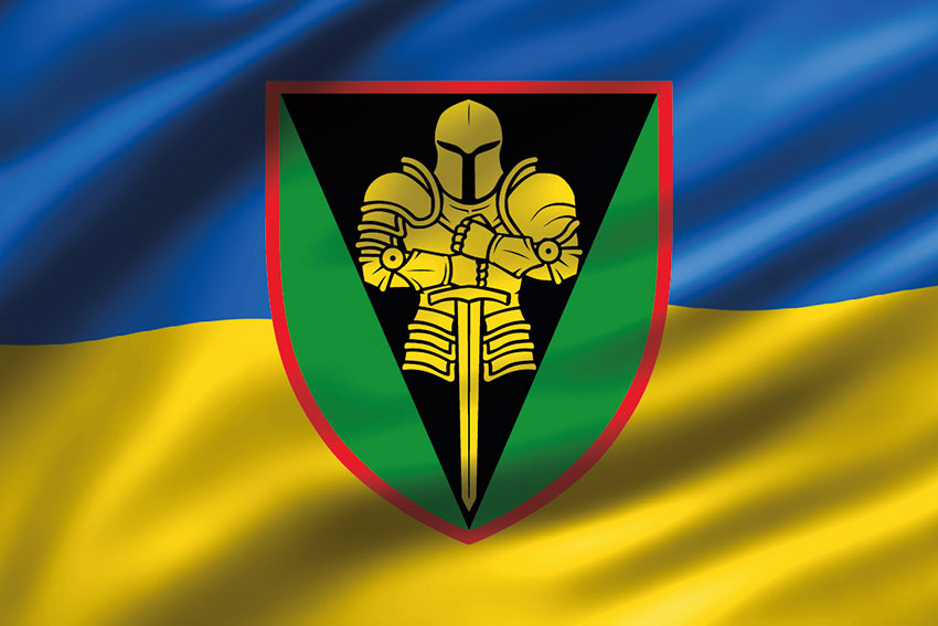 Прапор 17 ОТБр імені Костянтина Пестушка ЗСУ 3D синьо-жовтий