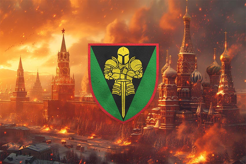 Прапор 17 ОТБр імені Костянтина Пестушка ЗСУ кремль палає