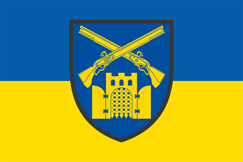 Прапор 23 окремого стрілецького батальйона (23 ОСБ) ЗСУ синьо-жовтий