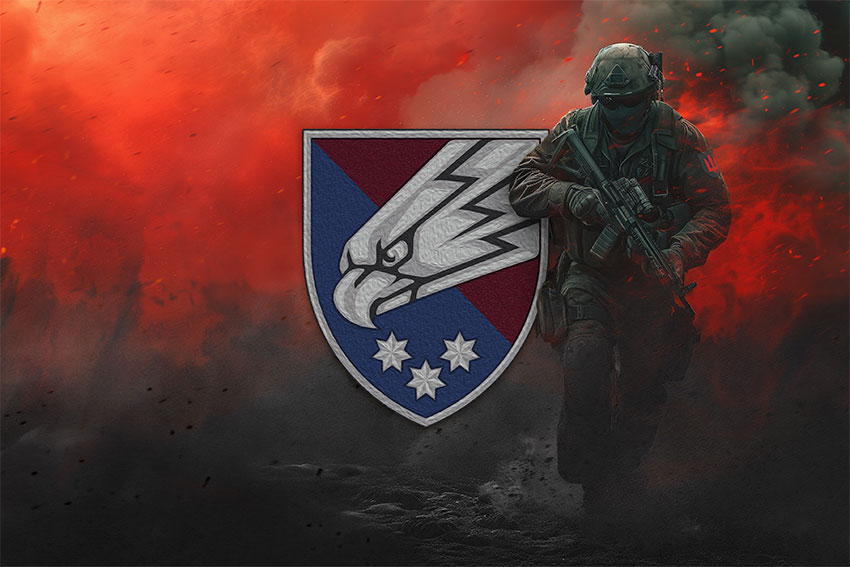 Прапор 25 окремої повітряно-десантної бригади (25 ОПДБр) Січеславської ДШВ ЗСУ червоний світанок