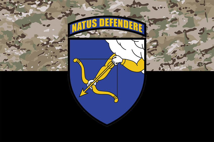 Прапор 26 окремого стрілецького батальйона (26 ОСБ) ЗСУ камуфляж-чорний