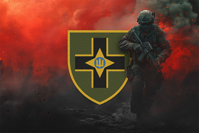 Прапор 28 ОМБр імені Лицарів Зимового Походу ЗСУ червоний світанок