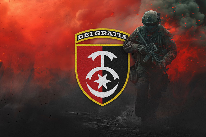 Прапор 30 ОМБр імені князя Костянтина Острозького ЗСУ червоний світанок